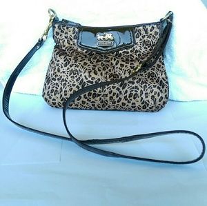 Coach Madison Leopard Print OP Art Crossbody
